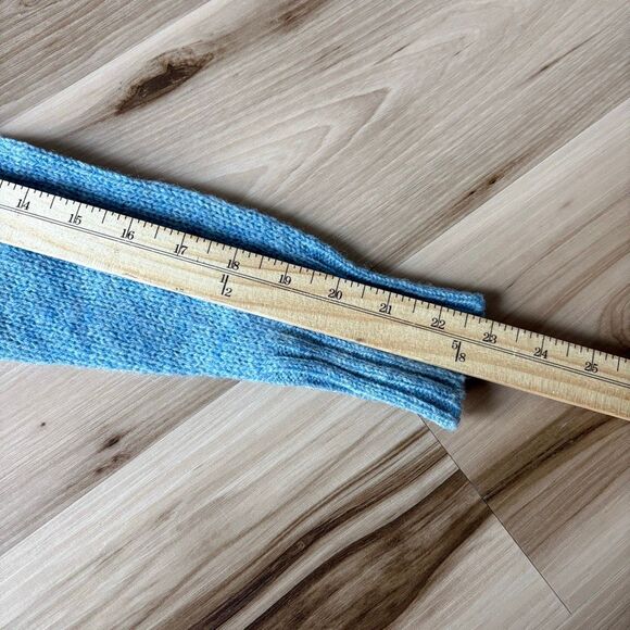 Vintage Cable Knit 100% Pure Wool Icy Blue size S Alice Blues V-Neck Sweater - Picture 8 of 8